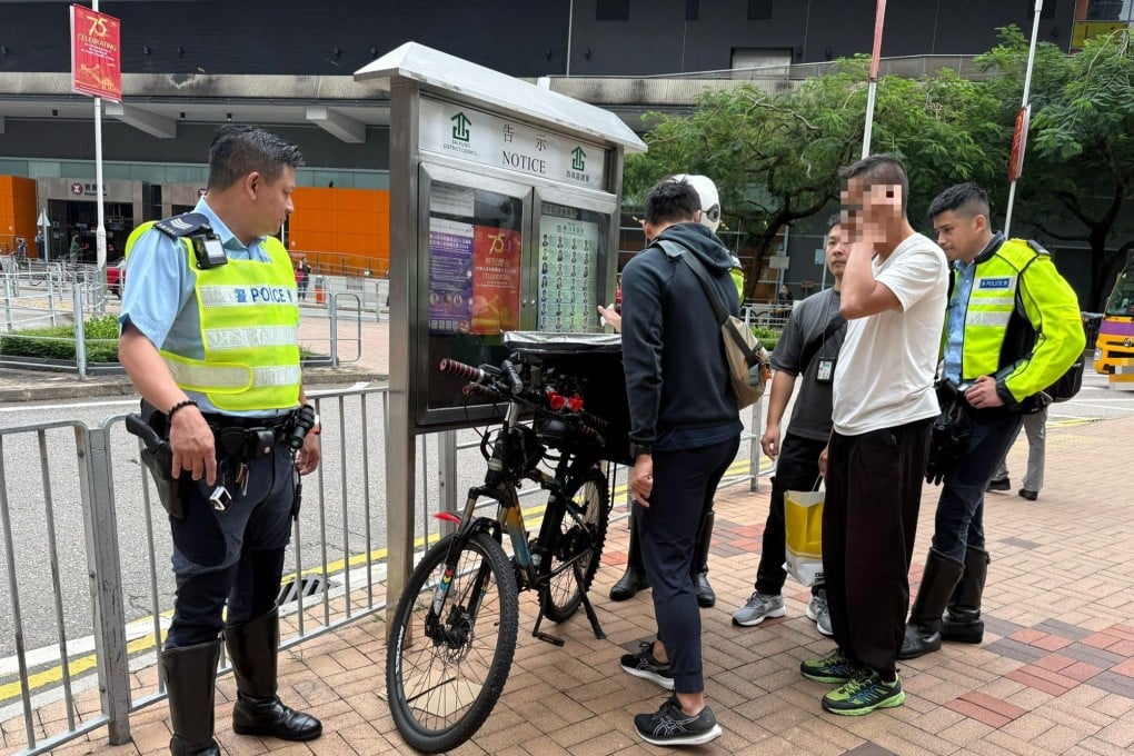 Hong Kong police have arrested five people in a crackdown on the illegal use of e-bicycles and other powered devices Kowloon. Photo: Handout