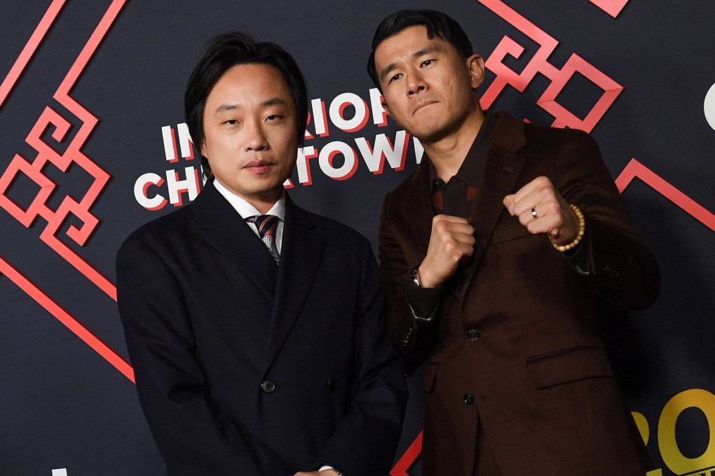Jimmy O. Yang (left) and Ronny Chieng arrive for the premiere of Interior Chinatown in Los Angeles. Yang stars as an Asian actor who finds his world turned upside down in unusual ways. Photo: AFP