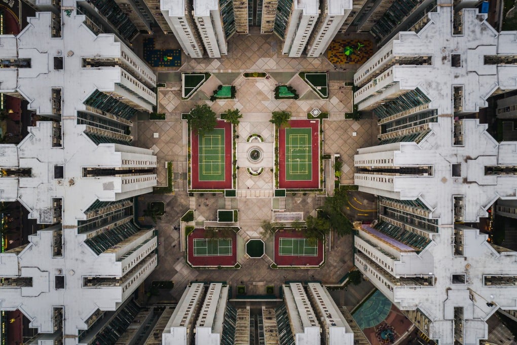 A section of Whampoa Garden apartment complex as seen from above in Hong Kong. Photo: Getty Images