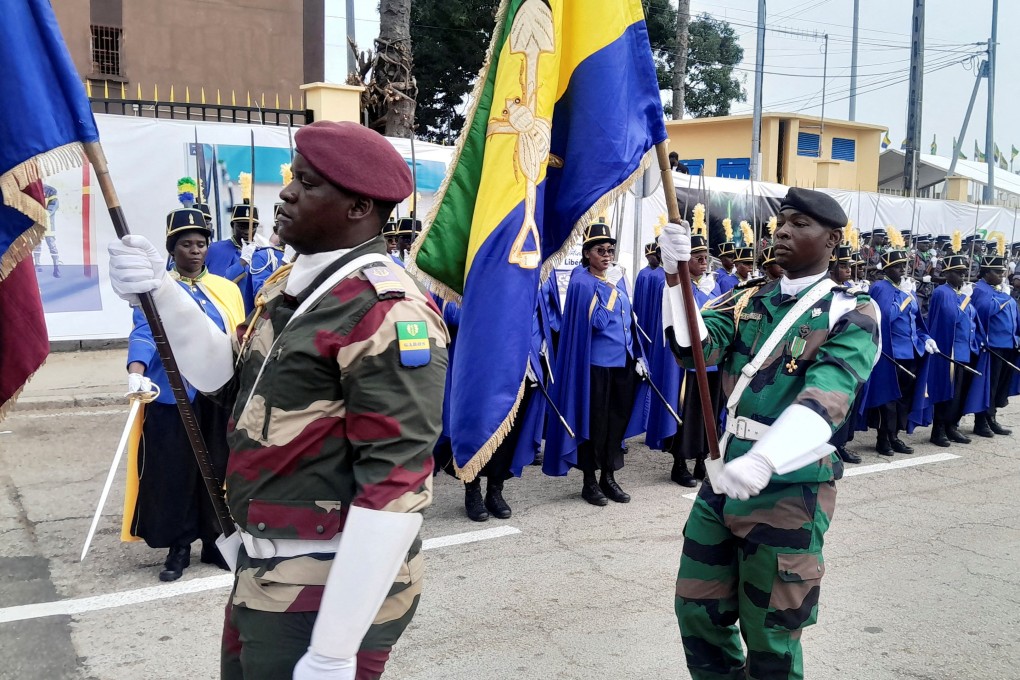 Gabonese soldiers march in a military parade during the celebrations to mark the first anniversary of its overthrow of President Ali Bongo, in Libreville, Gabon, on August 30. Photo: Reuters