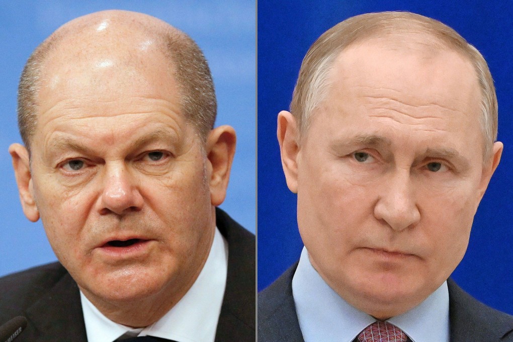 The call between German Chancellor Olaf Scholz (left) and Russian President Vladimir Putin was the first time the two have been in contact since December 2022. Photos: AFP