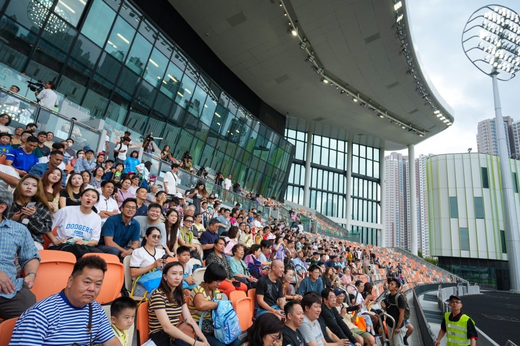 1,500 spectators attend a football match on October 27 at the Youth Sports Ground, the first trial event at Kai Tak Sports Park. Photo: Sam Tsang