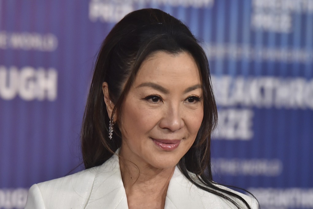 Michelle Yeoh arrives at the 10th Breakthrough Prize Ceremony on April 13 at the Academy Museum of Motion Pictures in Los Angeles. Photo: AP