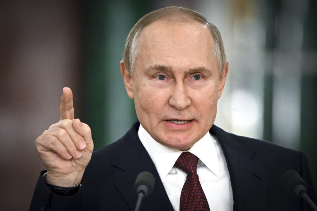 Russian President Vladimir Putin gestures following a meeting of the State Council at the Kremlin in Moscow, Russia in December 2022. Photo: AP