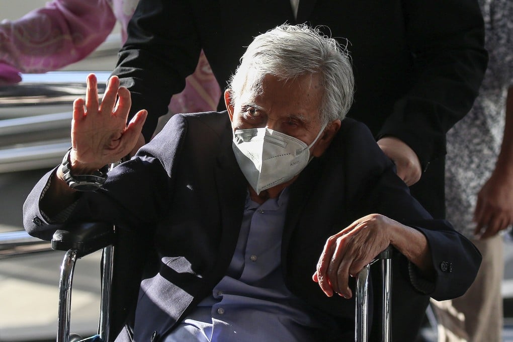 Former Finance Minister Daim Zainuddin arrives at Session Court in Kuala Lumpur before being charged with failing to declare assets on January 29, 2024. Photo: EPA-EFE