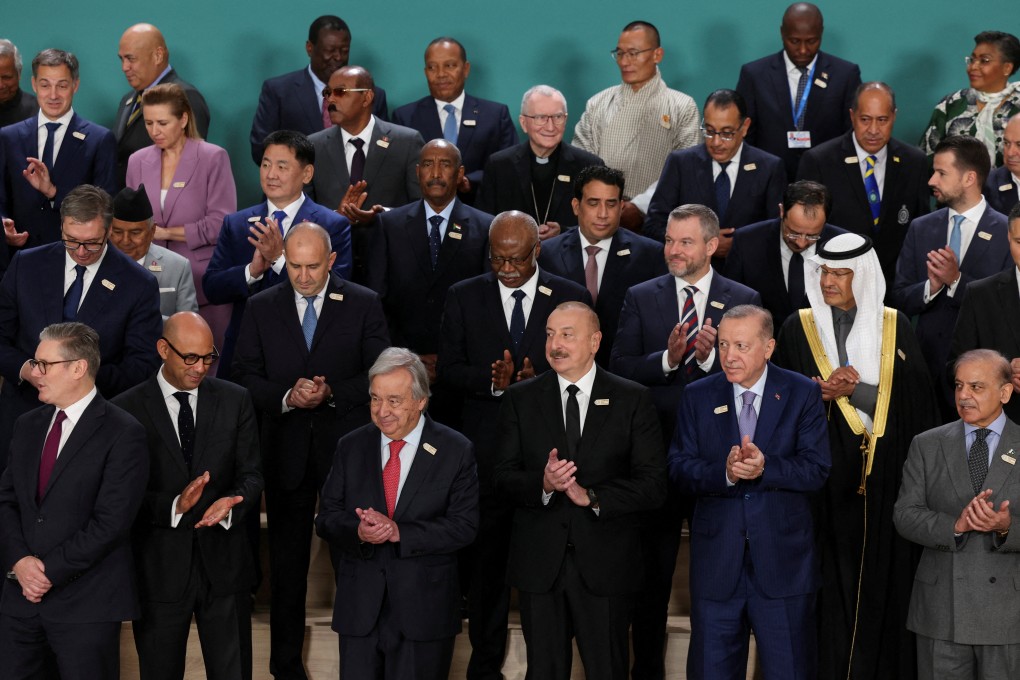 World leaders pose for a photo at the UN climate change conference (Cop29) in Baku, Azerbaijan, on November 12. Photo: Reuters
