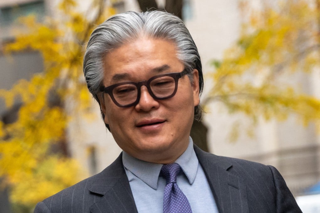 Bill Hwang, founder and head of private investment firm Archegos Capital Management, arrives for his sentencing hearing in New York on Wedneday. Photo: AFP