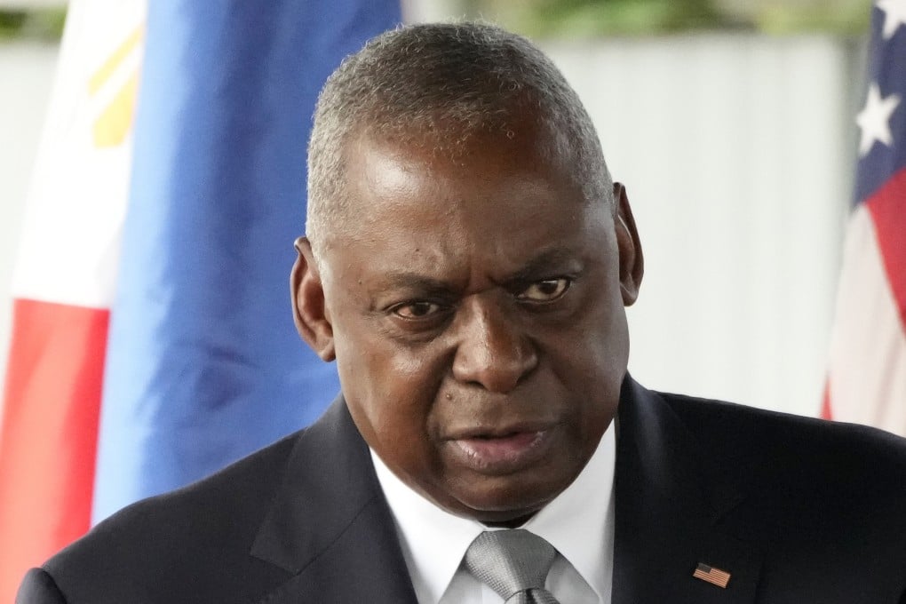 US Defense Secretary Lloyd Austin delivers a speech during a ceremony Camp Aguinaldo military headquarters in Quezon City, Philippines on November 18. Photo: AP