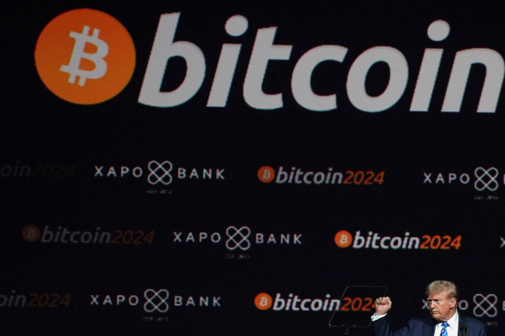 US President-elect Donald Trump at the Bitcoin 2024 event in Nashville, Tennessee, in July. Photo: Reuters