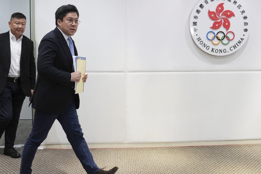 Edgar Yang (left), honorary secretary-general of the SF&OC, and vice-president Kenneth Fok meet the media after the release of the code of governance report. Photo: Elson Li