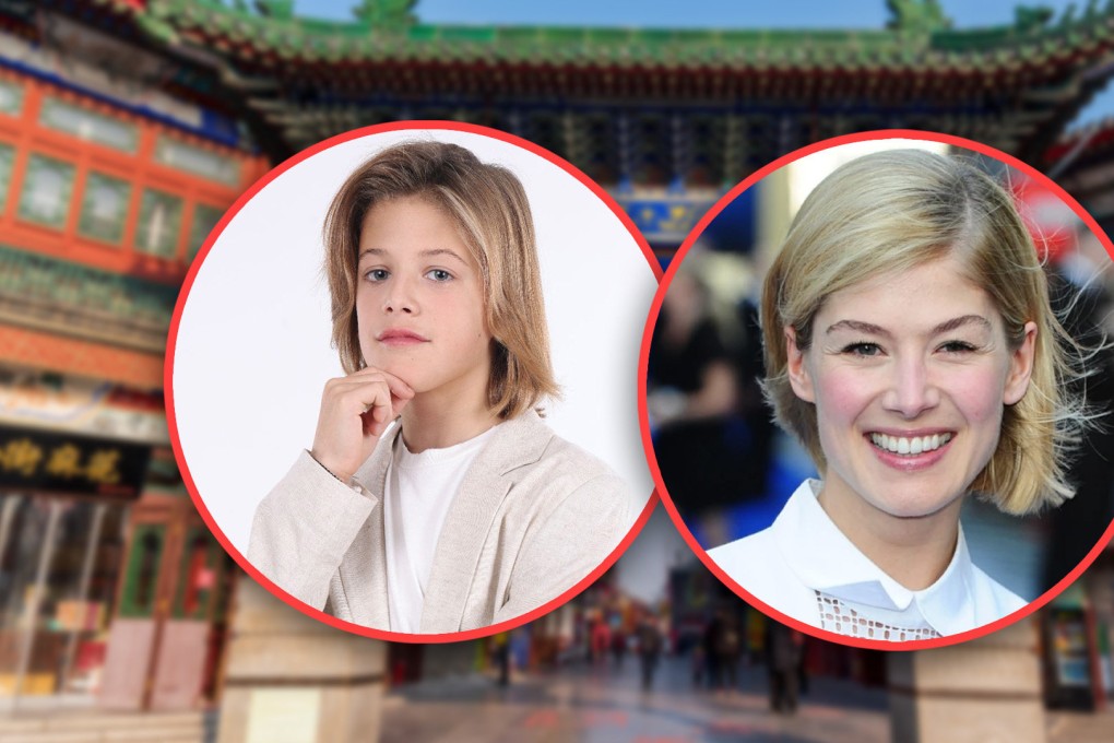 Hollywood star Rosamund Pike has professed her deep affection for Chinese language and culture. Photo: SCMP composite/Shutterstock/Wikipedia/bridge.chinese.cn