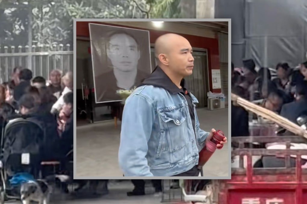 A son in China expressed his outrage after his father’s killer celebrated with a banquet outside their home, marking the end of a 20-year prison sentence. Photo: SCMP composite/Douyin