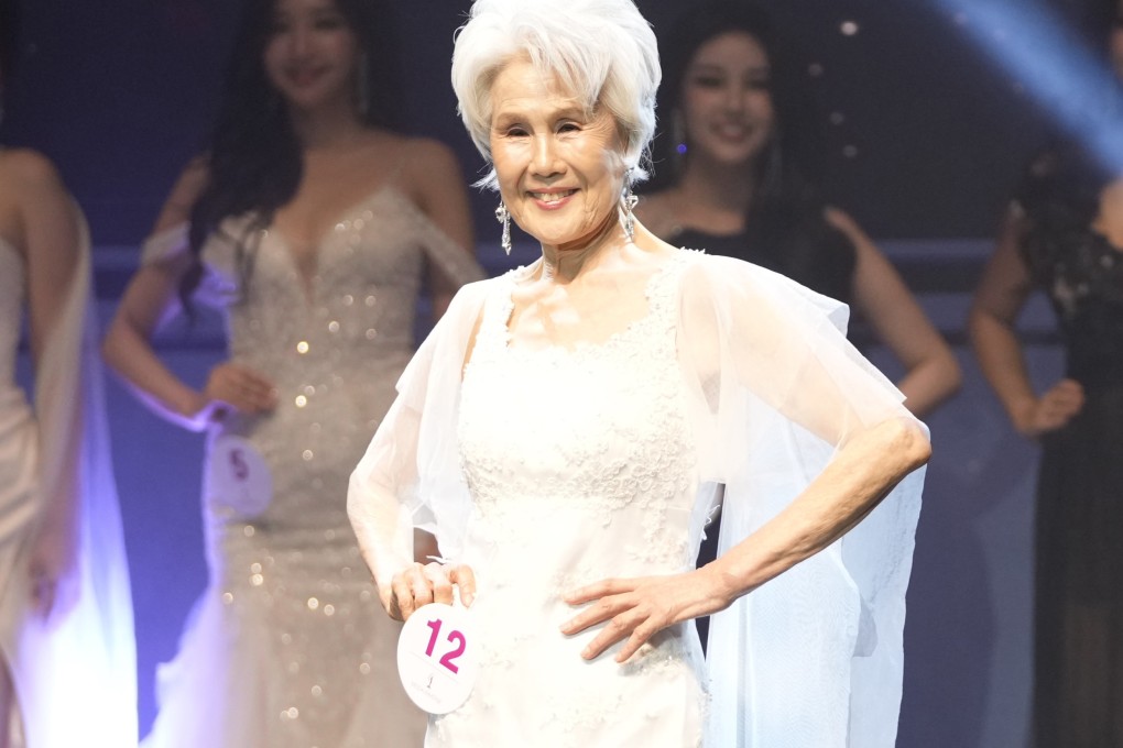 Choi Soon-hwa, 81, during the 2024 Miss Universe Korea in Seoul, South Korea. Choi used to dream of becoming a model. She explains how she achieved her dream. Photo: AP