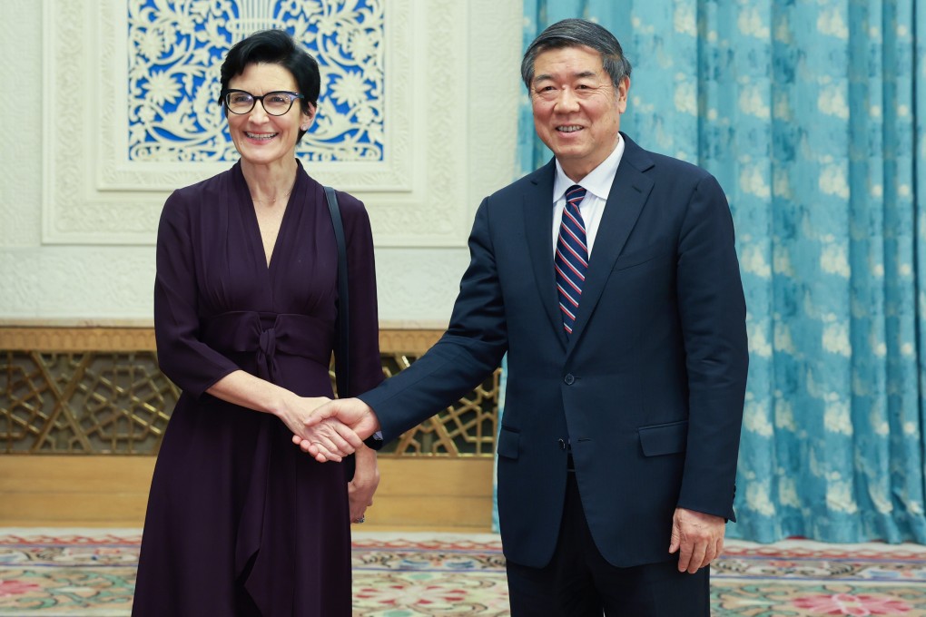 Chinese Vice-Premier He Lifeng met Citigroup CEO Jane Fraser at the Great Hall of the People in Beijing on Thursday. Photo: Xinhua