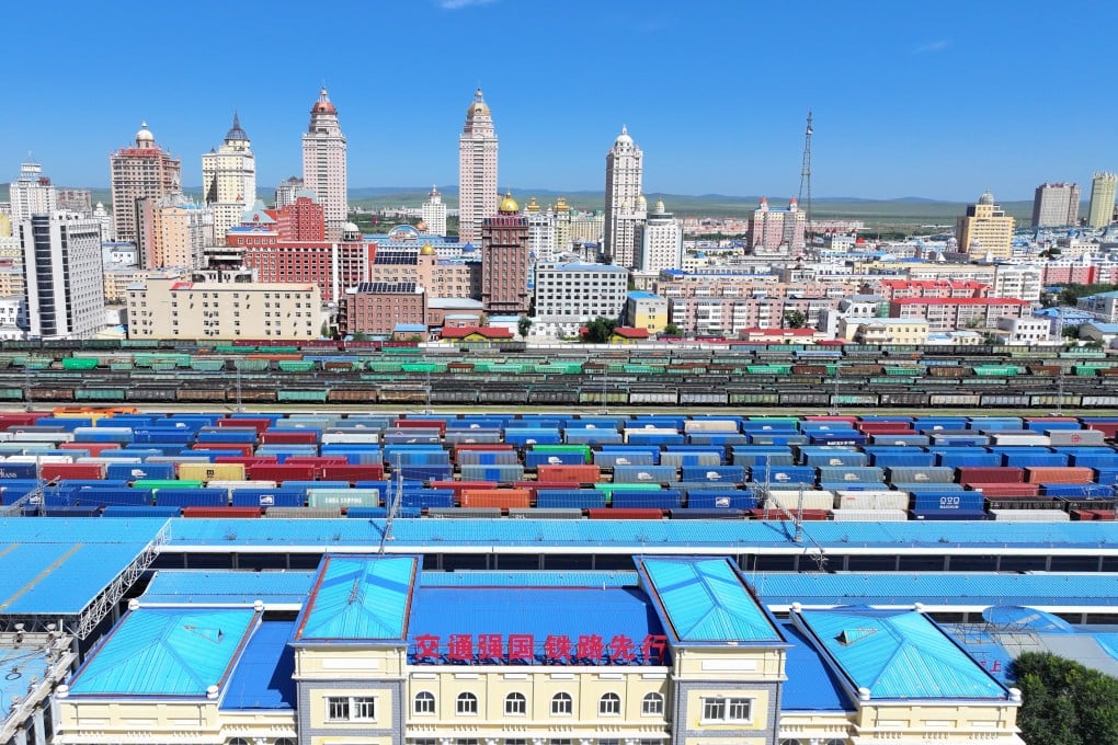 China’s border with Central Asia, such as Manzhouli Port, has been named as a security concern related to population shrinkage. Photo: Xinhua