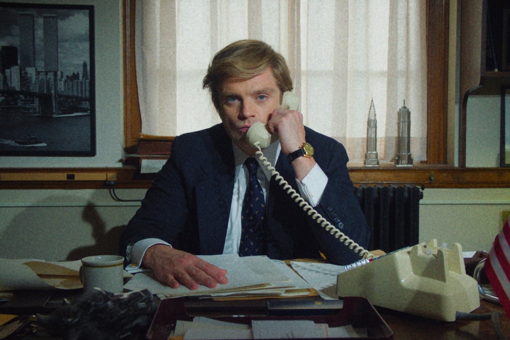 Sebastian Stan in a still from The Apprentice. The film also features Martin Donovan as 
Donald Trump’s father, Charlie Carrick as older brother Fred Jnr, Maria Bakalova as Trump’s first wife Ivana, and Jeremy Strong as mentor Roy Cohn.