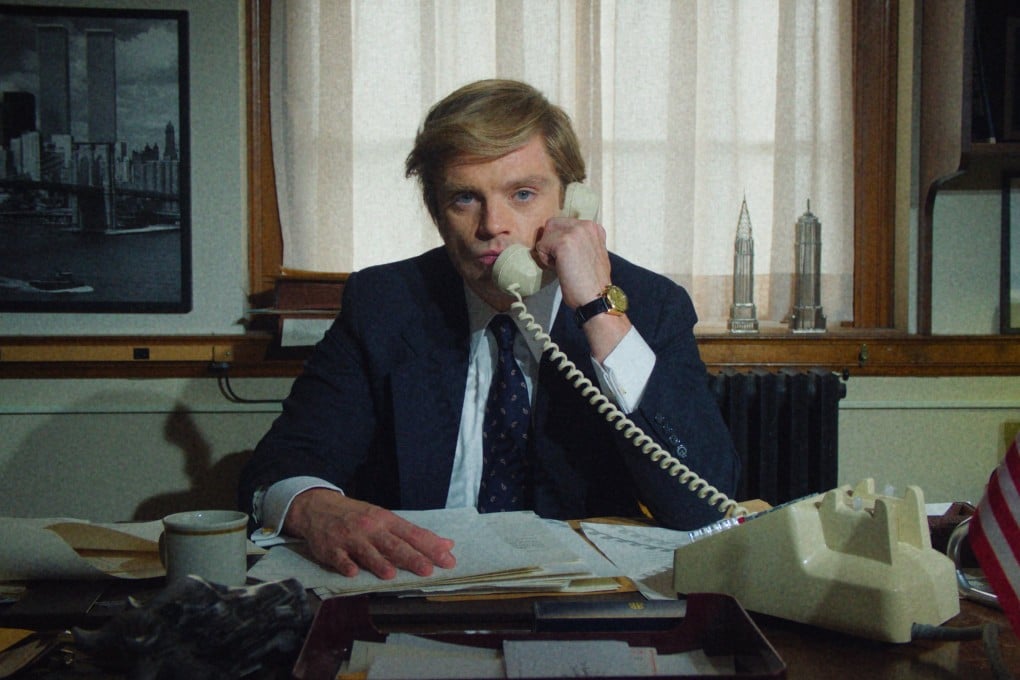 Sebastian Stan in a still from The Apprentice. The film also features Martin Donovan as
Donald Trump’s father, Charlie Carrick as older brother Fred Jnr, Maria Bakalova as Trump’s first wife Ivana, and Jeremy Strong as mentor Roy Cohn.