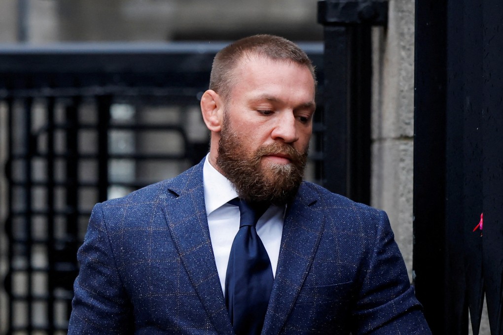 Irish mixed martial arts fighter Conor McGregor arrives at court for his civil trial in Dublin on Tuesday. Photo: Reuters