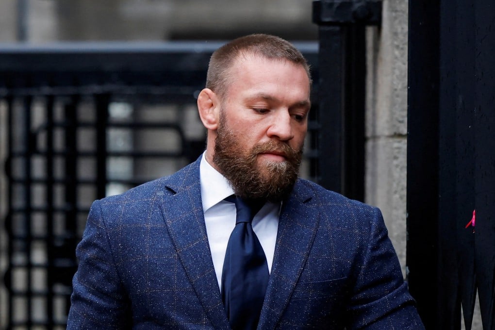 Irish mixed martial arts fighter Conor McGregor arrives at court for his civil trial in Dublin on Tuesday. Photo: Reuters