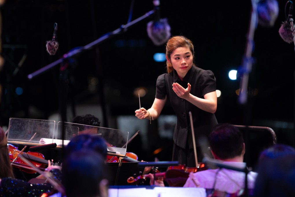Elim Chan conducts the Hong Kong Philharmonic Orchestra in a Symphony Under The Stars concert in November 2024. Photo: Desmond Chan/Hong Kong Philharmonic Orchestra