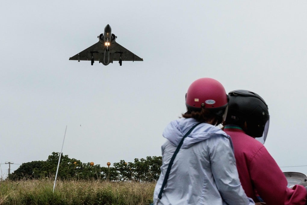 A Taiwanese Air Force Mirage 2000 fighter jet approaches for landing at an air force base in Hsinchu, Taiwan. File photo: AFP