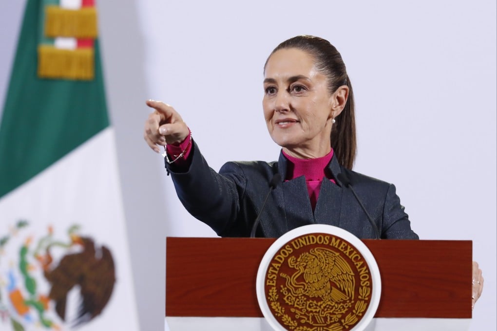 Mexican President Claudia Sheinbaum during a press conference at the National Palace in Mexico City, Mexico, on Friday. Photo: EPA-EFE