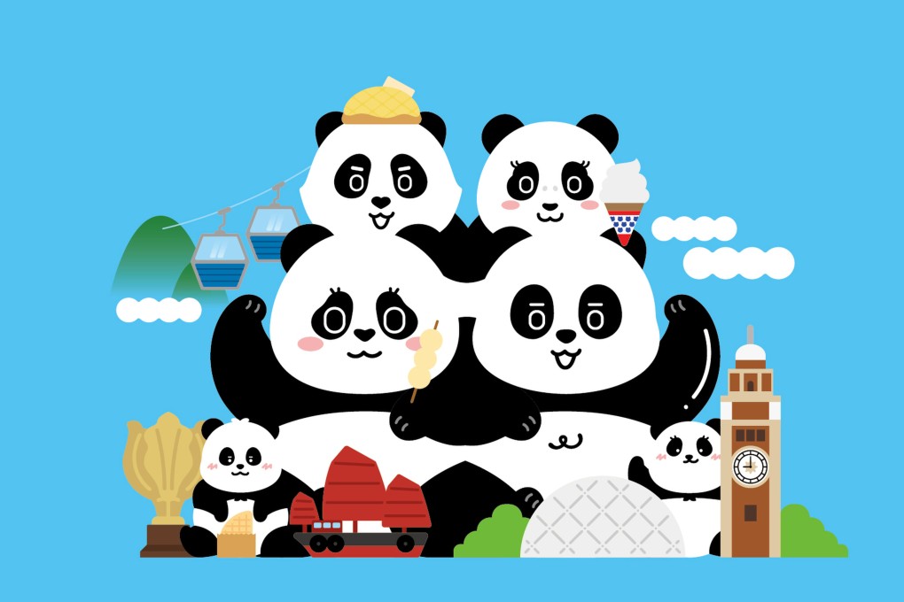 Creative studio AllRightsReserved has designed a suite of characters based on Hong Kong’s six pandas. Photo: AllRightsReserved