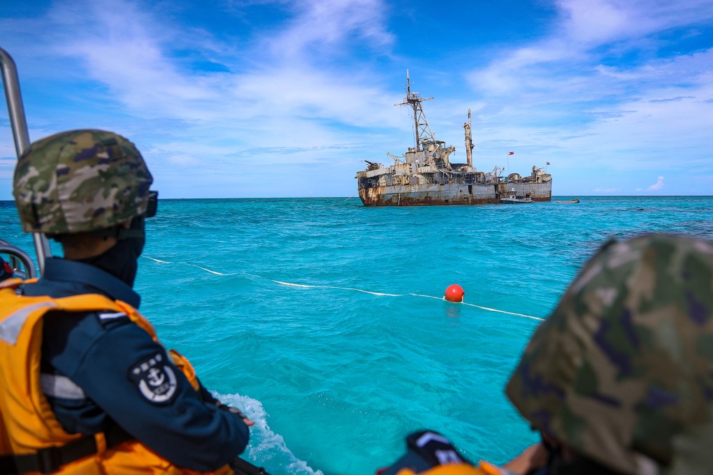 Chinese and Philippine coastguards have clashed repeatedly near a grounded Philippine warship on Second Thomas Shoal. Photo: Xinhua