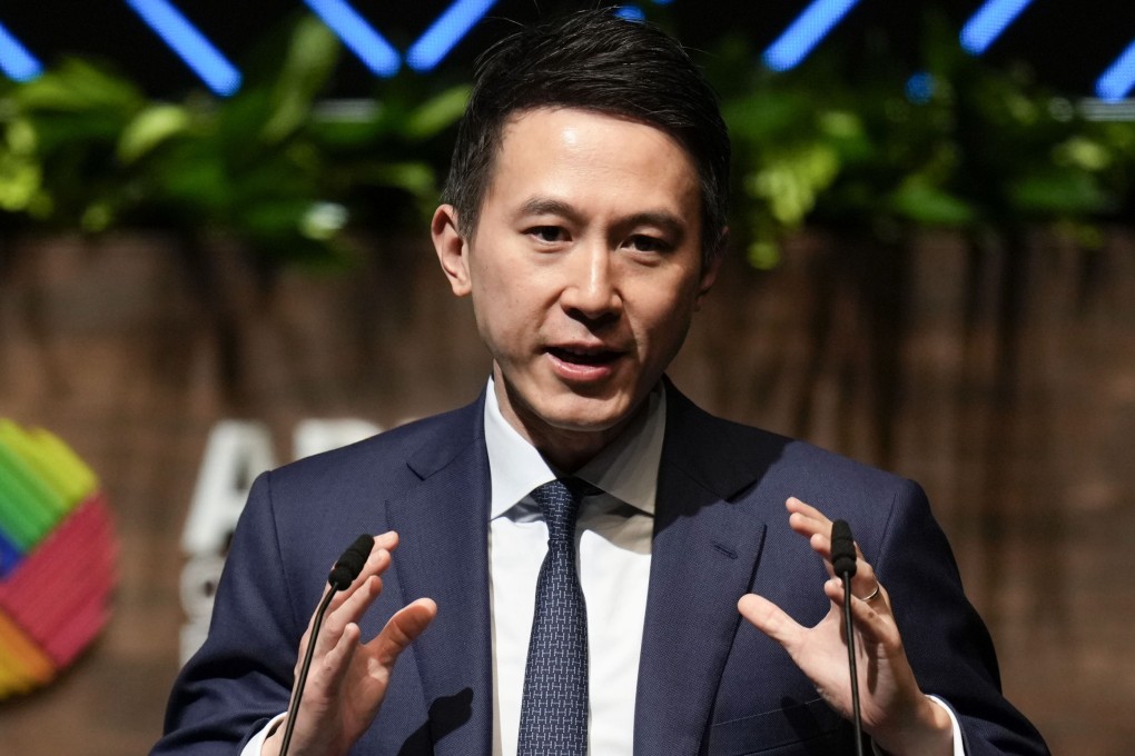 TikTok CEO Shou Zi Chew speaks during the Apec summit in Lima, Peru, on November 15. Photo: AP