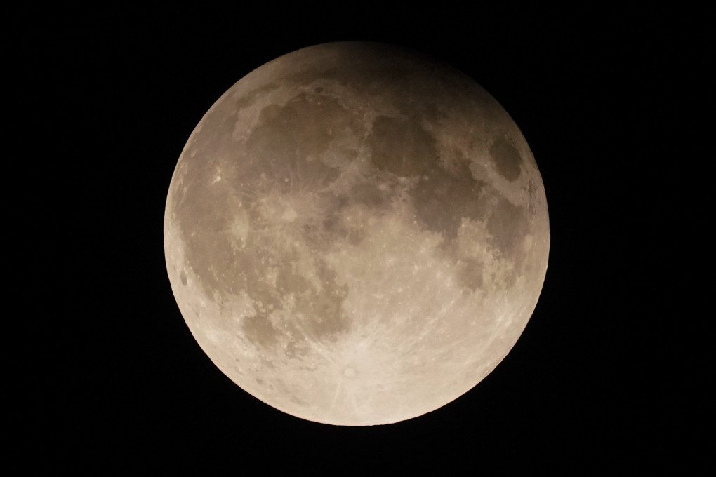 A supermoon with a partial lunar eclipse. File photo: AP