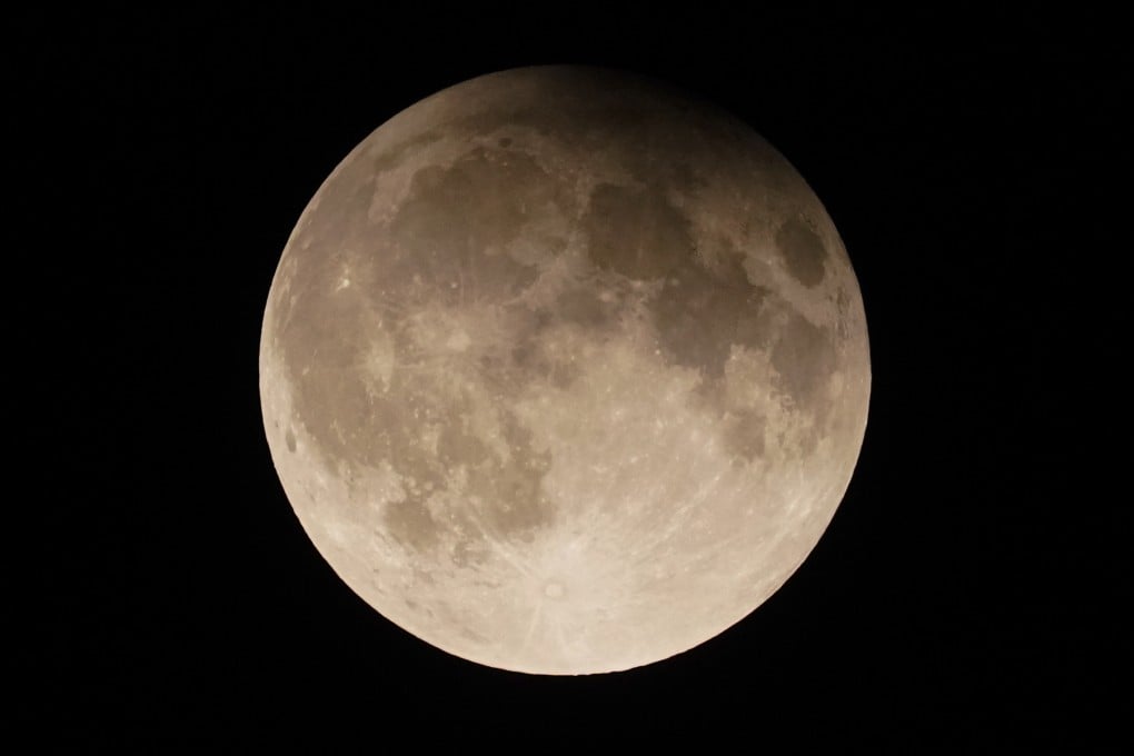 A supermoon with a partial lunar eclipse. File photo: AP