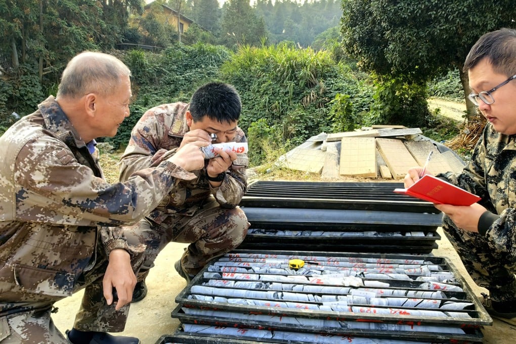Technicians check rock samples at the Wangu gold mine in Pingjiang county, central China’s Hunan province. Photo: Xinhua