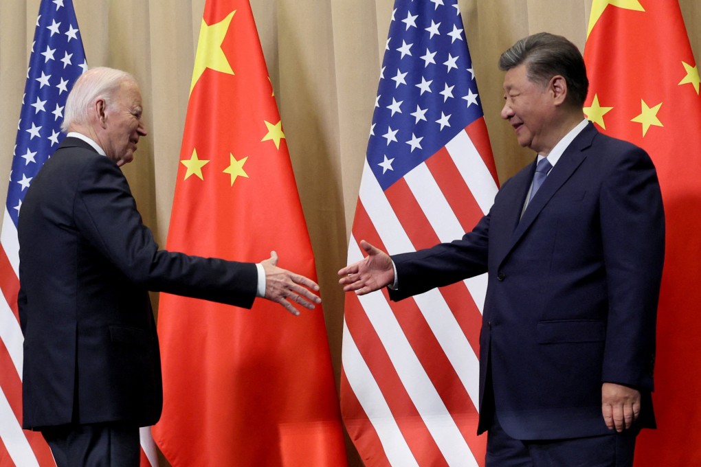 Outgoing US President Joe Biden meets with Chinese President Xi Jinping on the sidelines of the Apec summit in Lima, Peru, on November 16. Photo: Reuters