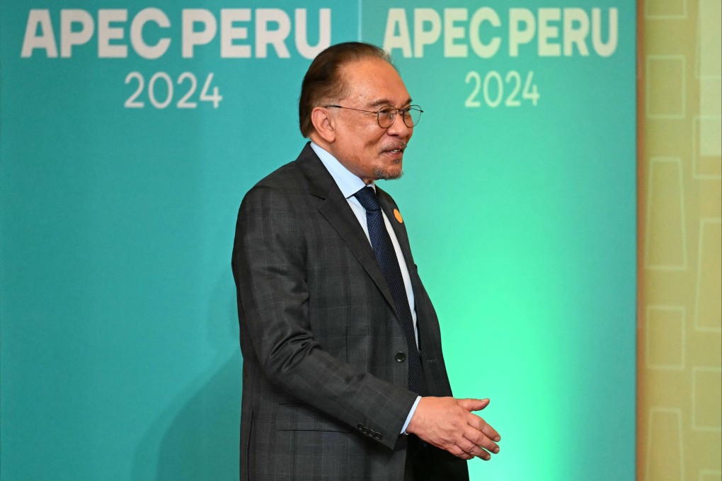 Malaysia’s Prime Minister Anwar Ibrahim at the Apec Economic Leaders Meeting at the Convention Centre in Lima on November 16. Photo: AFP