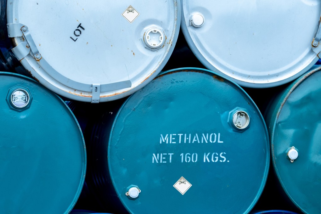 Methanol is a toxic alcohol used in industrial and household products. Unscrupulous producers sometimes add it to alcoholic drinks to make them more potent. Methanol poisoning recently killed six tourists in Laos. Photo: Shutterstock