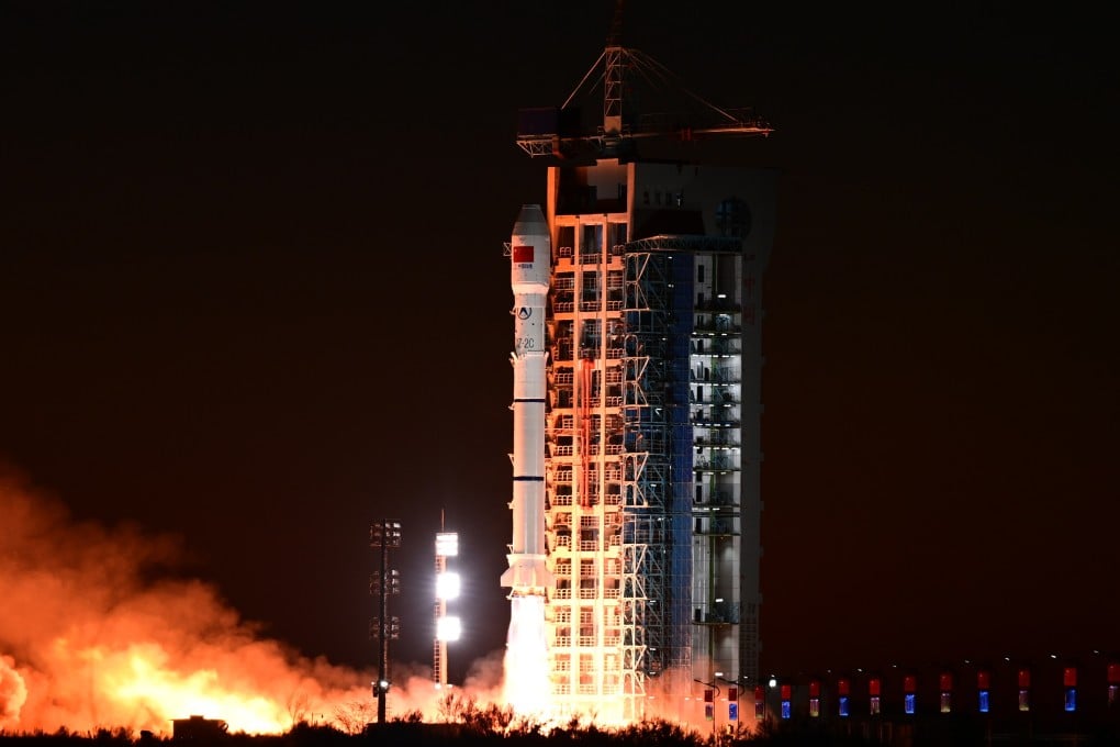 On Monday, a Long March-2C carrier rocket carrying two satellites blasts off from the Jiuquan Satellite Launch Centre to send Siwei Gaojing-2 03 and 04 into the preset orbit. Photo: Xinhua