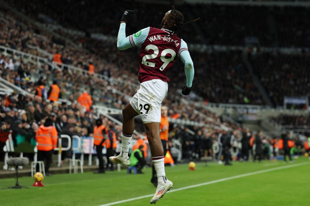 West Ham United’s Aaron Wan-Bissaka celebrates scoring his side’s second at St James’ Park. Photo: Reuters