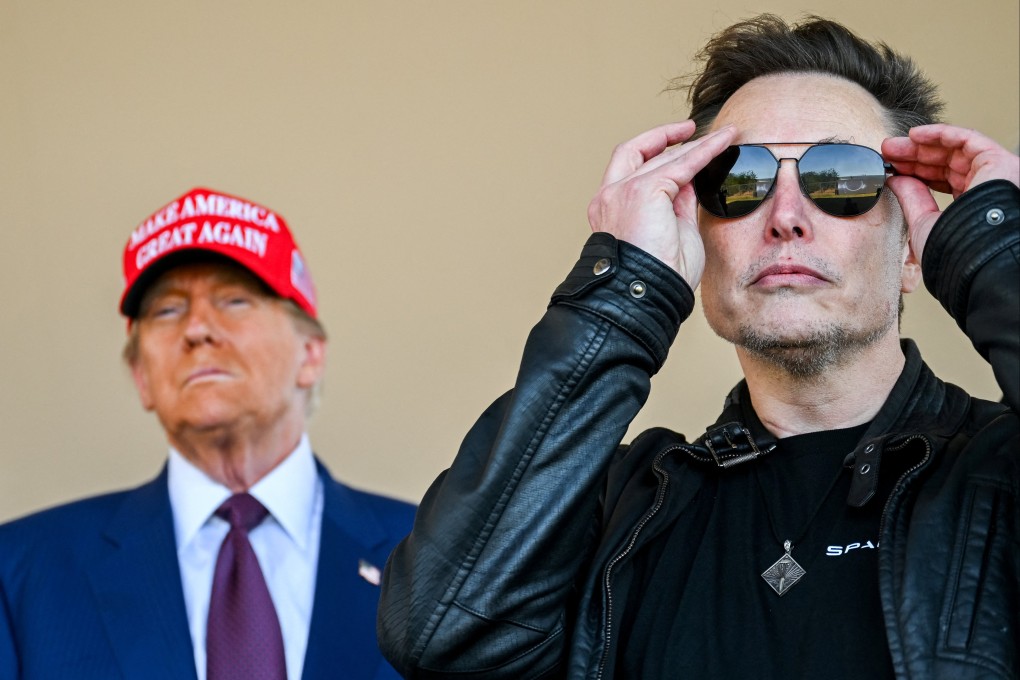 US president-elect Donald Trump and Elon Musk watch the launch of the sixth test flight of the SpaceX Starship rocket in Brownsville, Texas, November 19, 2024. Photo: Pool via Reuters