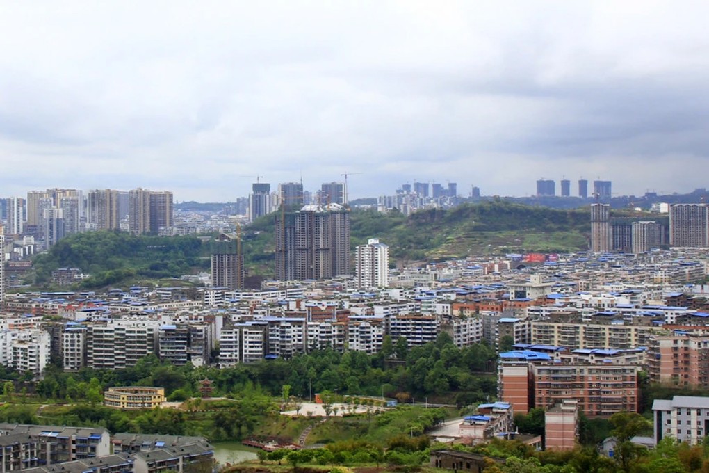 The city of Guangan in China’s Sichuan province was the scene of a foiled bank robbery in October, according to a mainland report. Photo: Baidu
