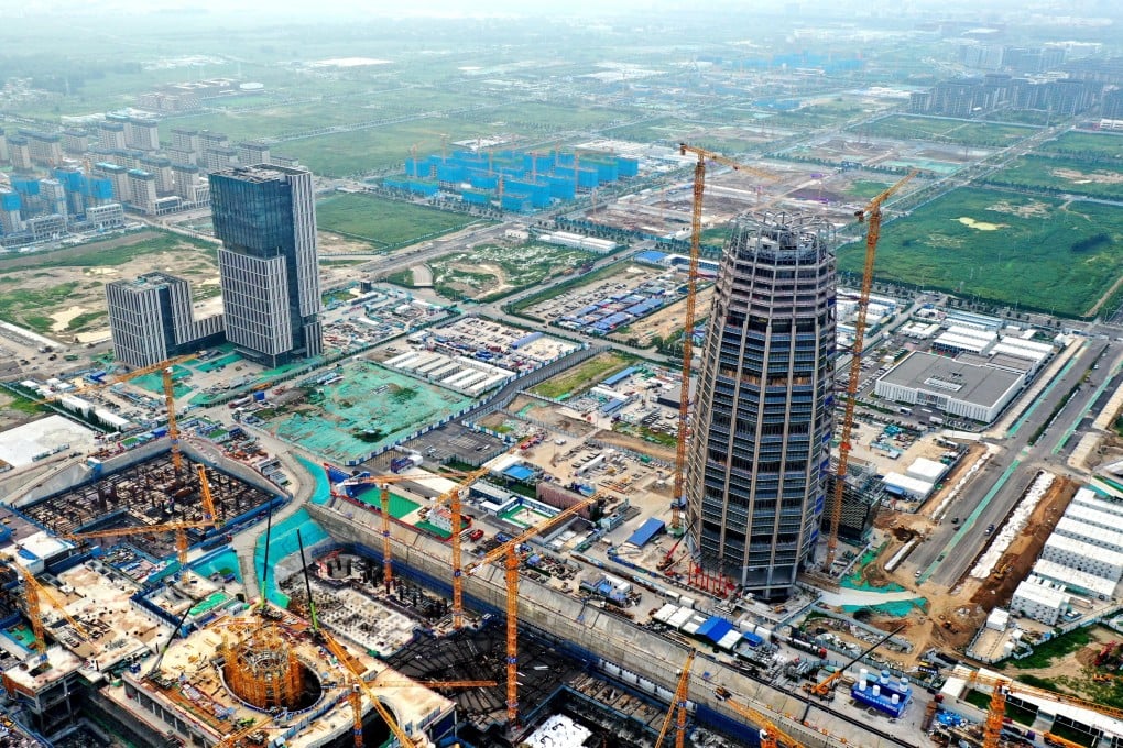 Hundreds of billions of yuan have been invested in the Xiongan New Area’s construction, including roads, residential blocks, schools, hospitals and a high-speed railway station. Photo: Xinhua