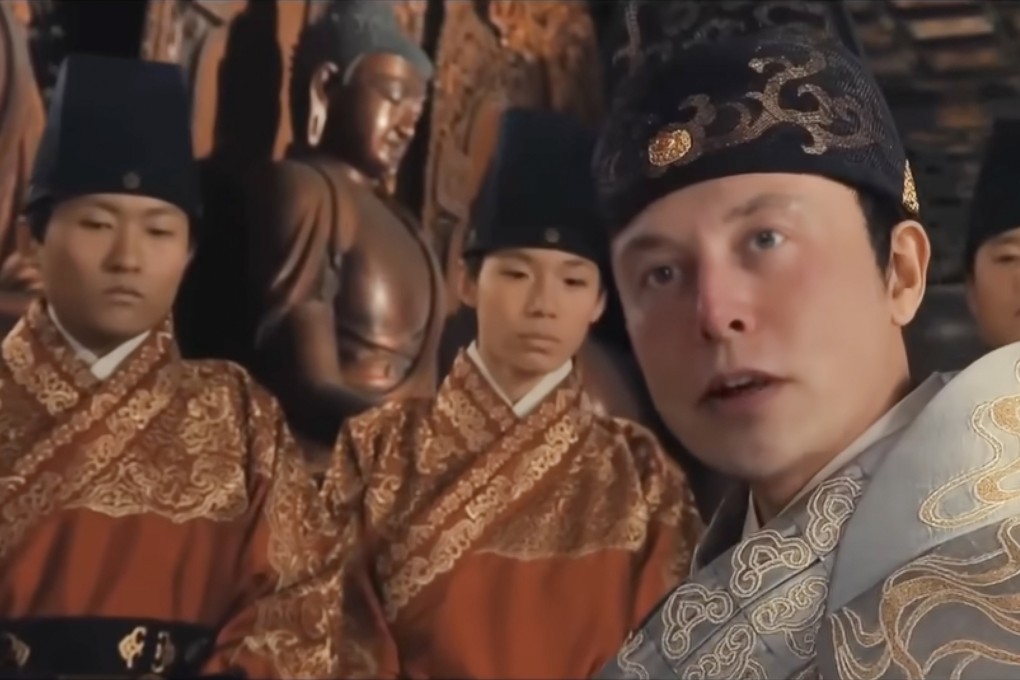 In a humorous and imaginative twist, an AI clip of Elon Musk, reimagined as a Ming dynasty official, has gone viral. Photo: Bilibili