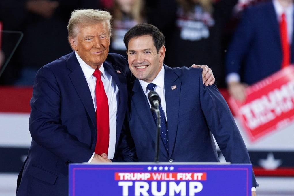US president-elect Donald Trump and his pick for secretary of state Marco Rubio, the Republican senator from Florida, during the election campaign. Photo: AFP
