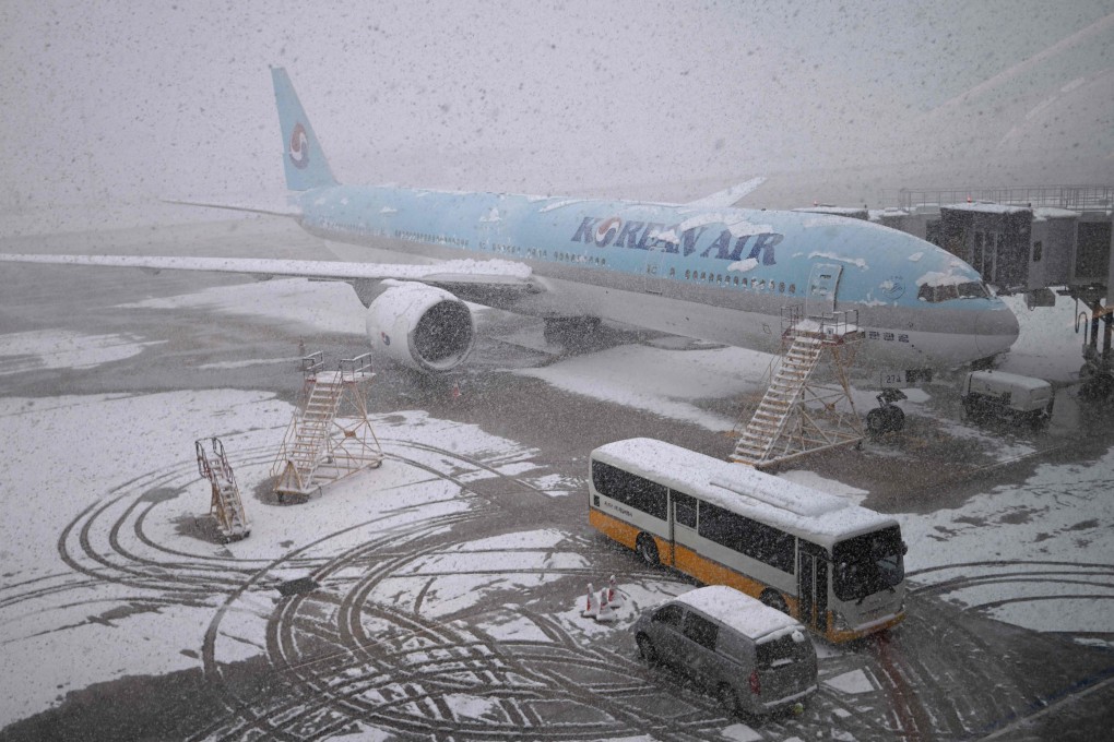 A Korean Air plane is parked on the tarmac at Incheon airport on November 27. Photo: AFP