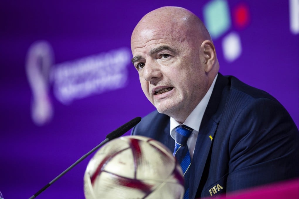 Fifa president Gianni Infantino, seen here at a press conference during the Qatar World Cup, says football’s governing body “is taking the concept of a legacy fund to the next level”. Photo: dpa
