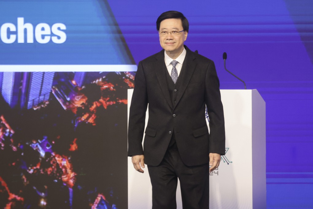 Chief Executive John Lee has called for global cooperation to tackle technology crimes. Photo: Jonathan Wong