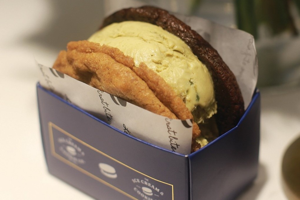 An ice cream sandwich from The Ice Cream and Cookie Co. in Sheung Wan, Hong Kong. They give her a reminder of home, American designer Britta Butler tells the Post. Photo: Instagram/@icrecreamcookieco.hk
