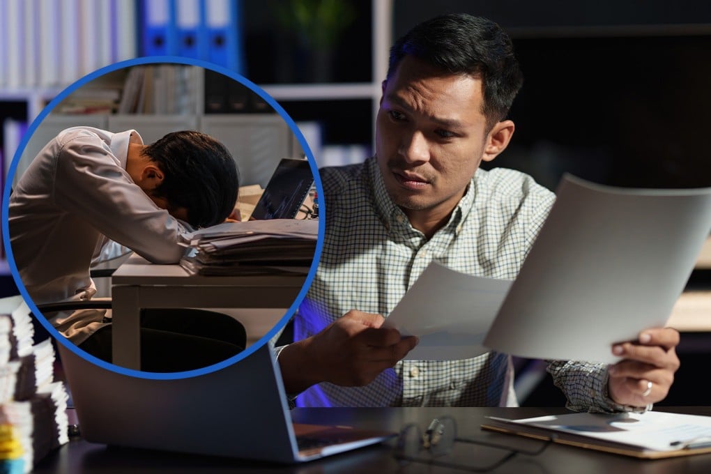 A Chinese insurance firm has launched a “996” package that covers sudden death and accidents related to overwork. Photo: SCMP composite/Shutterstock