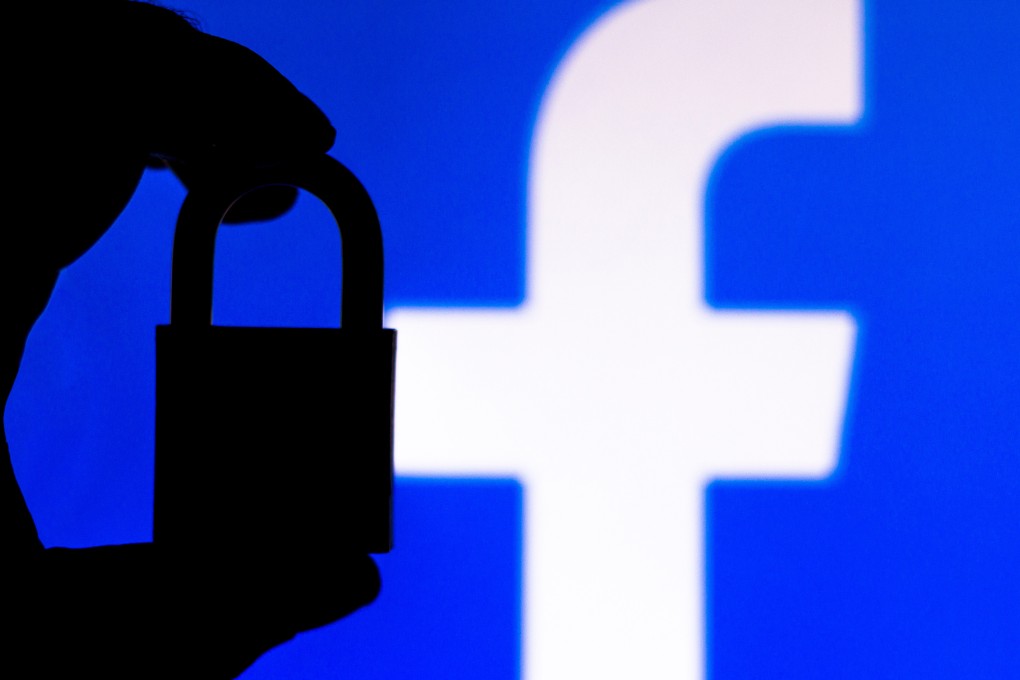 A padlock appears next to the Facebook logo. Photo: Shutterstock