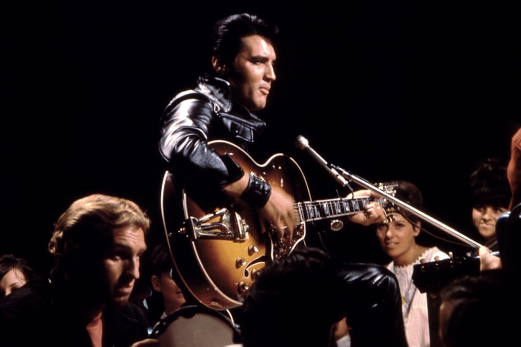 Elvis Presley from his TV appearance in 1968, which has since come to be known as the ’68 Comeback Special. It is now the subject of a Netflix documentary.