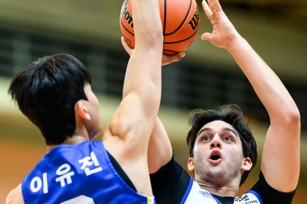 City University of Hong Kong (in white) lost by 40 points to Yonsei University of South Korea on Thursday. Photo: Handout
